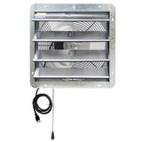5088 CFM Silver Electric Powered Gable Mount Shutter Fan/Vent - Super Arbor