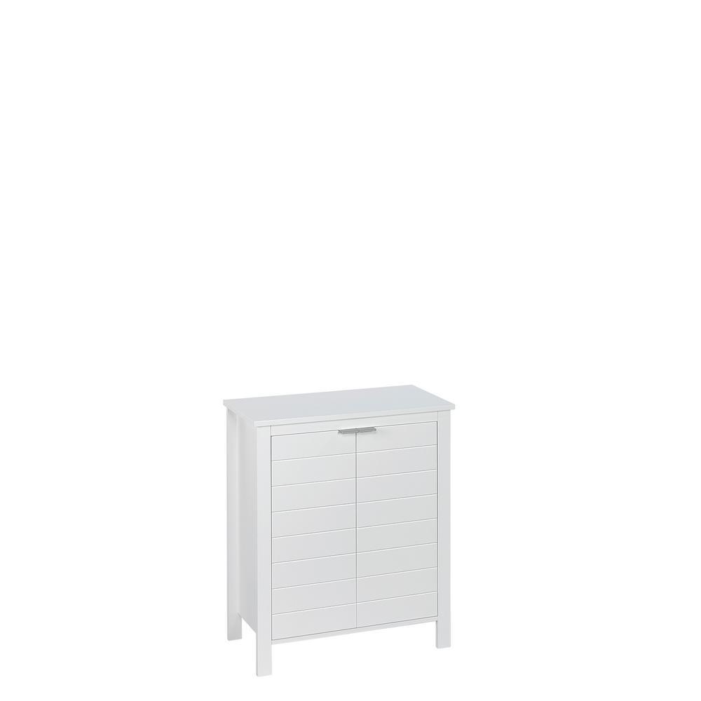Madison 23.63 in. W x 11.81 in. D x 27.56 in. H 2-Door Floor Cabinet in White - Super Arbor