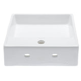 Elanti Wall-Mounted Square Bathroom Sink in White
