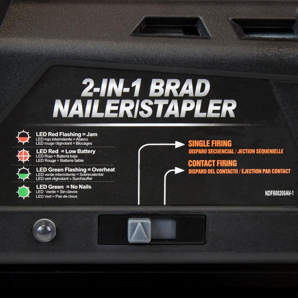 18-Volt 2-in-1 18-Gauge Cordless Nailer and Stapler with Lithium Ion Batteries - Super Arbor