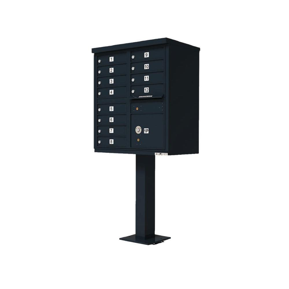 16-Mailboxes 1-Outgoing Mail Compartment 2-Parcel Lockers Pedestal Mount Cluster Box Unit - Super Arbor