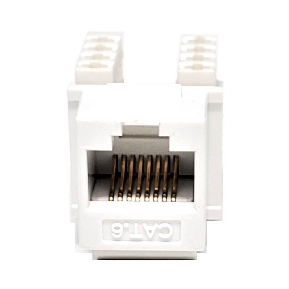 CAT 6 Punch Down Keystone in Jack/White (10-Pack) - Super Arbor