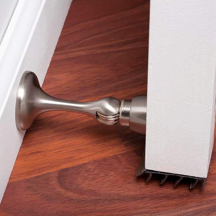 3 in. Satin Nickel Magnetic Doorstop with Catch
