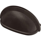 Essentials 3 in. (76mm) Center-to-Center Matte Black Cup Pull (12-Pack) - Super Arbor