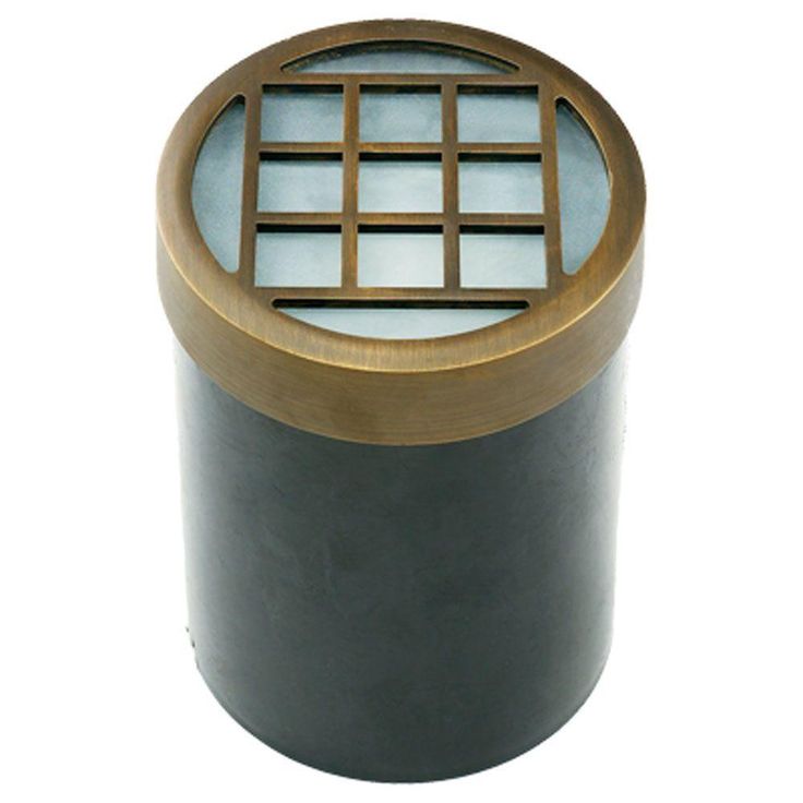 1-Light Antique Bronze Die Cast Brass Well Light