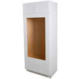 Cambridge Shaker Ready-to-Assemble 33x84x24.5 in. Base Double Oven Cabinet w/ 2 Soft Close Doors & Drawer in White