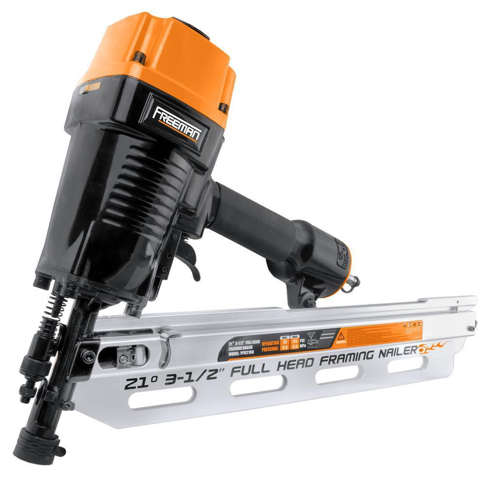 Pneumatic 3-1/2 in. 21-Degree Framing Nailer with Storage Case and Pneumatic 2-1/2 in. 15-Degree Coil Siding Nailer Kit - Super Arbor