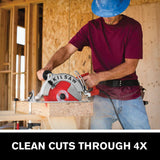 15 Amp Corded Electric 10-1/4 in. Magnesium SAWSQUATCH Worm Drive Circular Saw with 40-Tooth Diablo Carbide Blade - Super Arbor