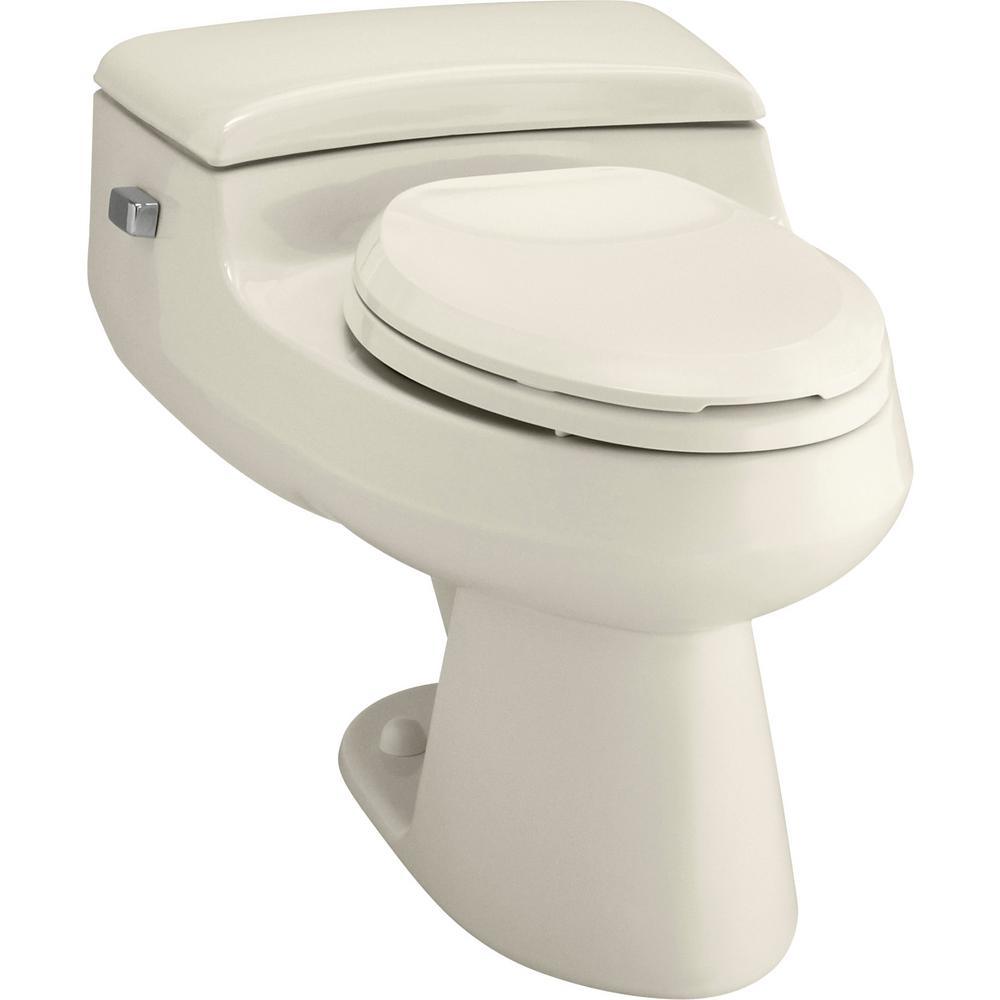 San Raphael Comfort Height 1-piece 1 GPF Single Flush Elongated Toilet in Black, Seat Included - Super Arbor