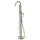 Cantora 60 in. Acrylic Flatbottom Non-Whirlpool Bathtub in White and Faucet Combo in Chrome - Super Arbor
