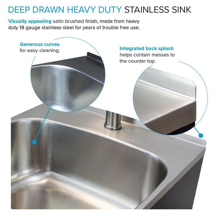 All-in-One 44.8 in. x 22 in. x 35 in. Metal Drop-In Laundry/Utility Sink and Cabinet in Black