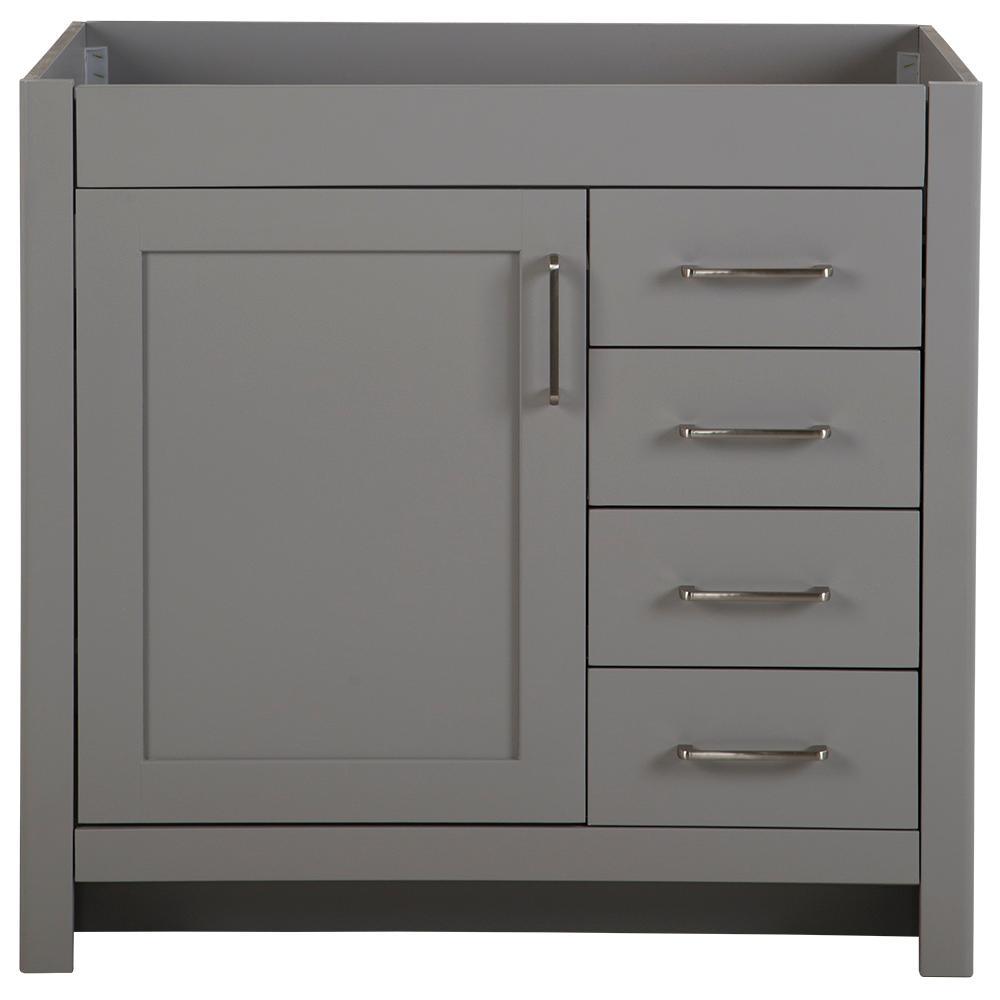 Westcourt 30 in. W x 21 in. D Bathroom Vanity Cabinet Only in Sterling Gray - Super Arbor