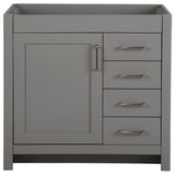 Westcourt 30 in. W x 21 in. D Bathroom Vanity Cabinet Only in Sterling Gray - Super Arbor