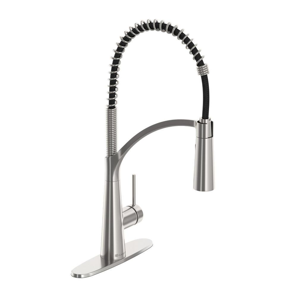 Brenner Commercial Style Single-Handle Pull-Down Sprayer Kitchen Faucet in Oil Rubbed Bronze Finish - Super Arbor