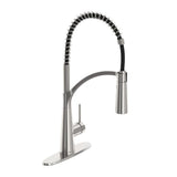 Brenner Commercial Style Single-Handle Pull-Down Sprayer Kitchen Faucet in Oil Rubbed Bronze Finish - Super Arbor