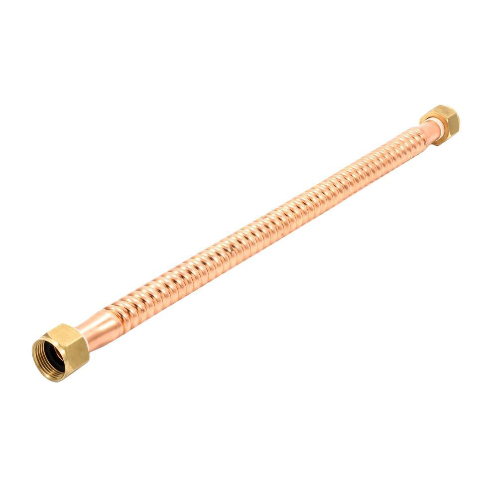 Camco 3/4 in. FIP x 3/4 in. FIP 18 in. Flex Copper Water Connector - Super Arbor