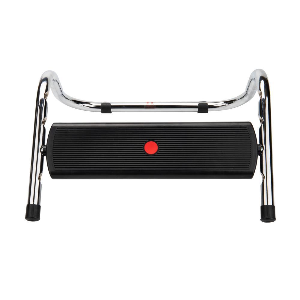 Black Metal Adjustable Foot Rest for Under Desk - Super Arbor