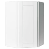 Shaker Assembled 24x30x12 in. Diagonal Corner Wall Kitchen Cabinet in Satin White