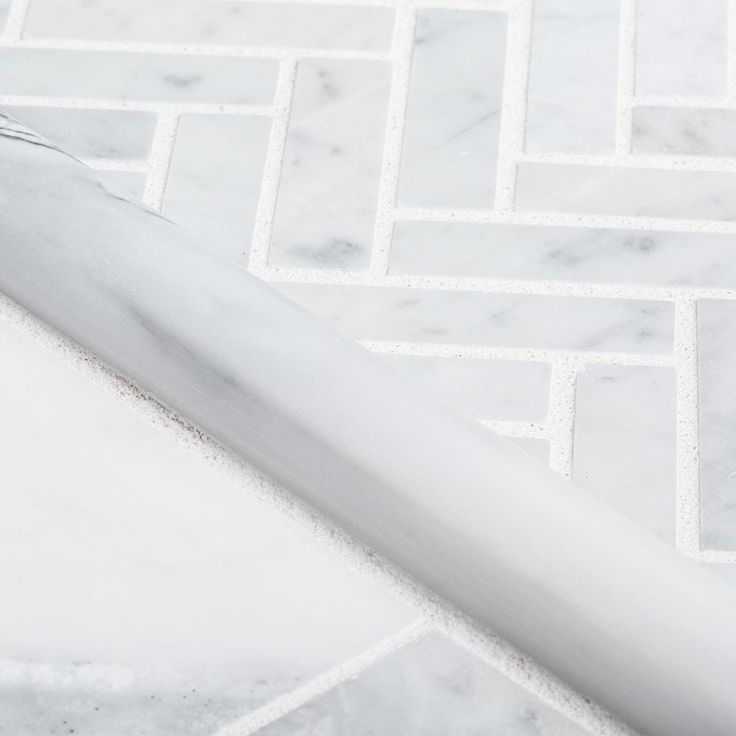 Jeffrey Court Jet Stream White Herringbone 10 in. x 11 in. x 8 mm Honed Marble Stone Mosaic Wall/Floor Tile