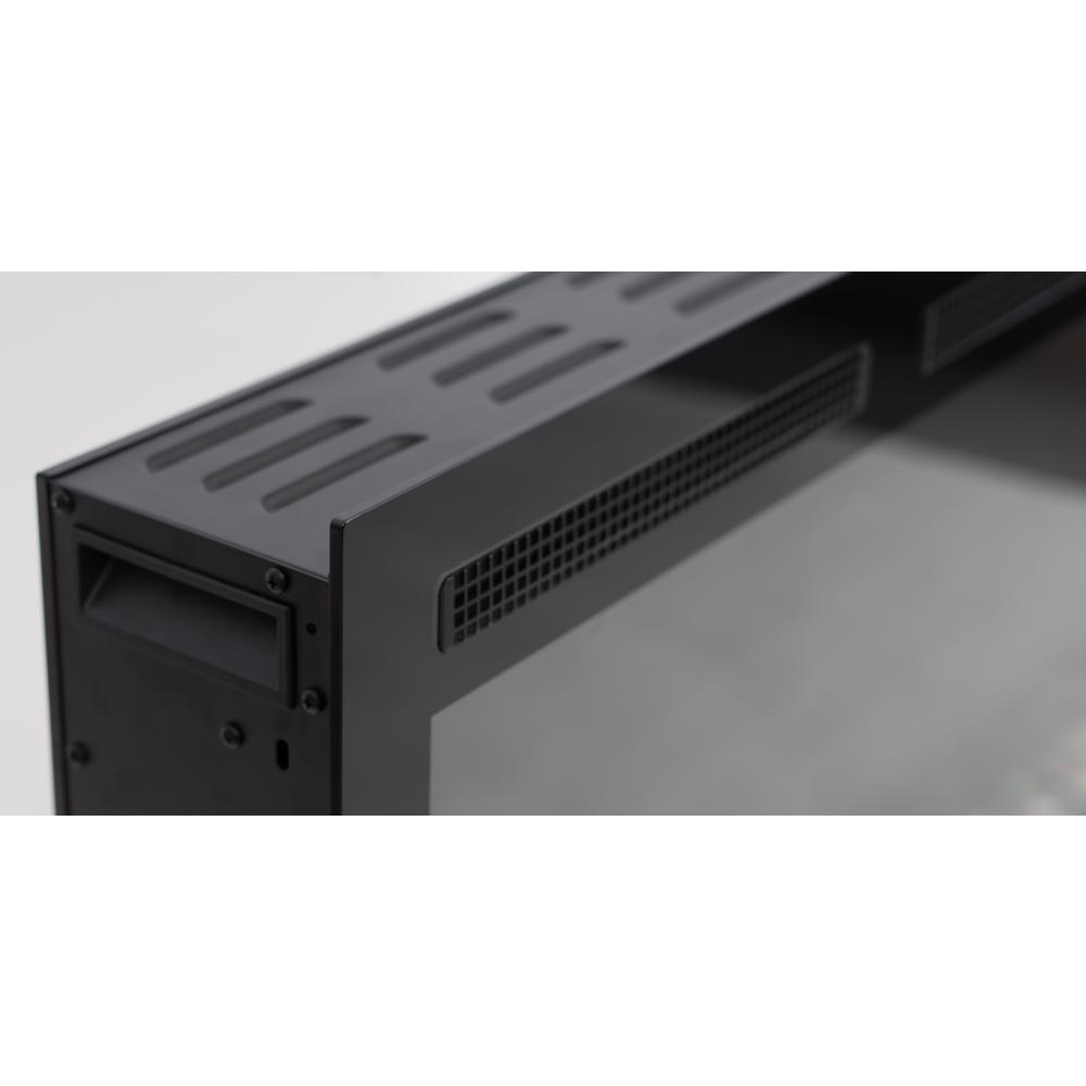 Slimline 50 in. Wall Mount and Recessed Electric Fireplace in Black - Super Arbor