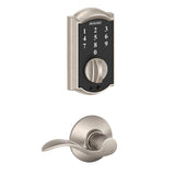 Camelot Satin Nickel Keypad Electronic Door Lock Deadbolt and Accent Lever - Super Arbor