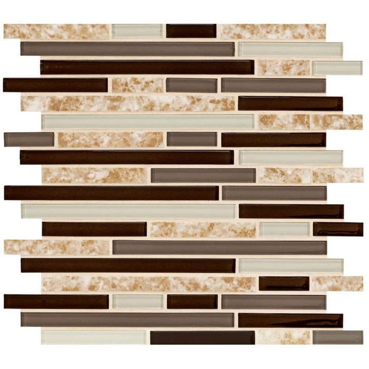MSI Amalfi Cafe Interlocking 12 in. x 12 in. x 6 mm Glass and Porcelain Mesh-Mounted Mosaic Tile (15 sq. ft./case)
