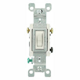 15 Amp 3-Way Toggle Switch, White (6-Pack) - Super Arbor