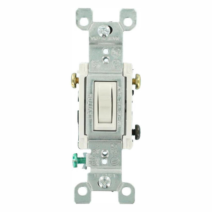 15 Amp 3-Way Toggle Switch, White (6-Pack) - Super Arbor