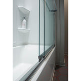 Ensemble Alcove 60 in. x 30 in. x 55 in. Fixed 3-Piece Direct-to-Stud Tub Surround in White - Super Arbor