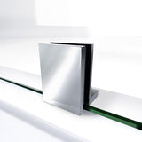 Unidoor Lux 30 in. x 30-3/8 in. x 72 in. Frameless Corner Hinged Shower Enclosure in Chrome