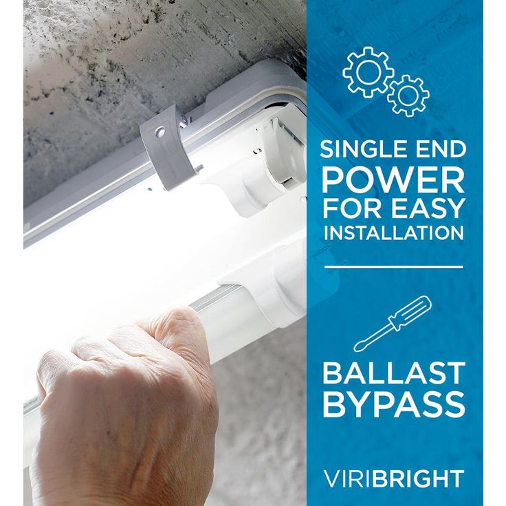 Viribright 4 ft. 40-Watt Equivalent Ballast Bypass Daylight White (5000K) Linear Single End Power T8 LED Tube Light Bulb (12-Pack)