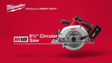 Milwaukee M18 18-Volt Lithium-Ion Cordless 6-1/2 in. Circular Saw (Tool-Only)