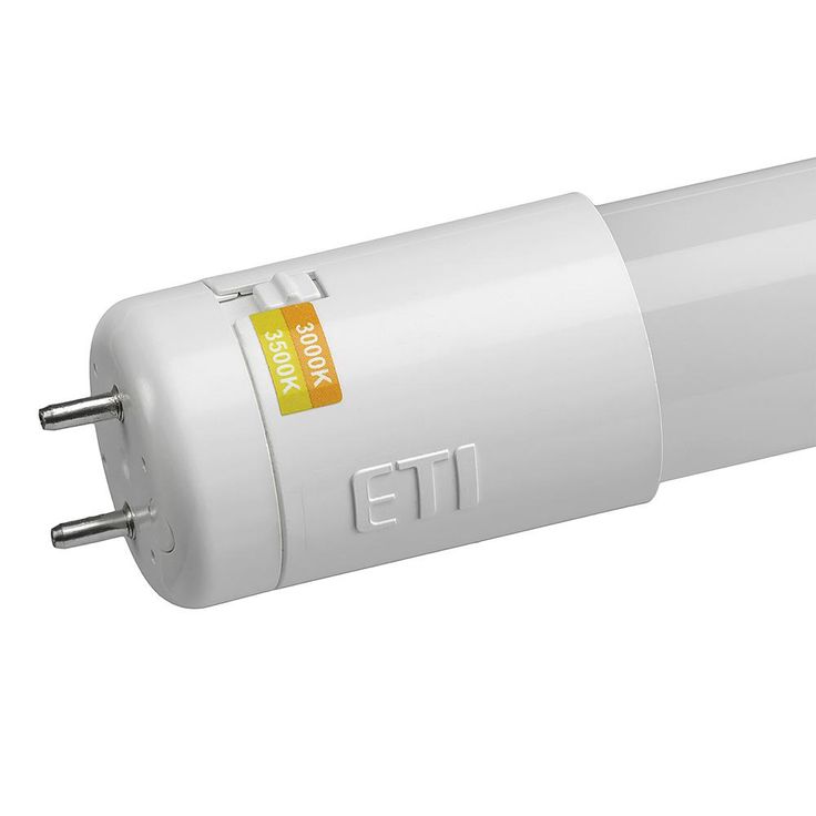 ETi 4 ft. 15-Watt Direct Replacement LED T8 Integral Driver Linear Glass Tube Light Bulbs 1650 Lumens 3000K 3500K (2 Pack)