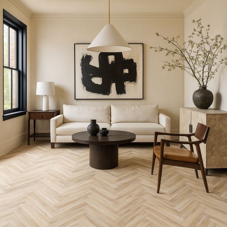 Herringbone Navarra Maple 12 MIL x 4.7 in. W x 28 in. L Click Lock Waterproof Vinyl Plank Flooring (22.3 sqft/Case)