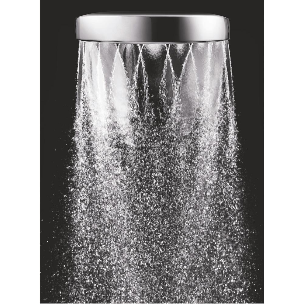 Aio 1-Spray 6 in. Single Wall Mount Handheld Shower Head in Chrome - Super Arbor
