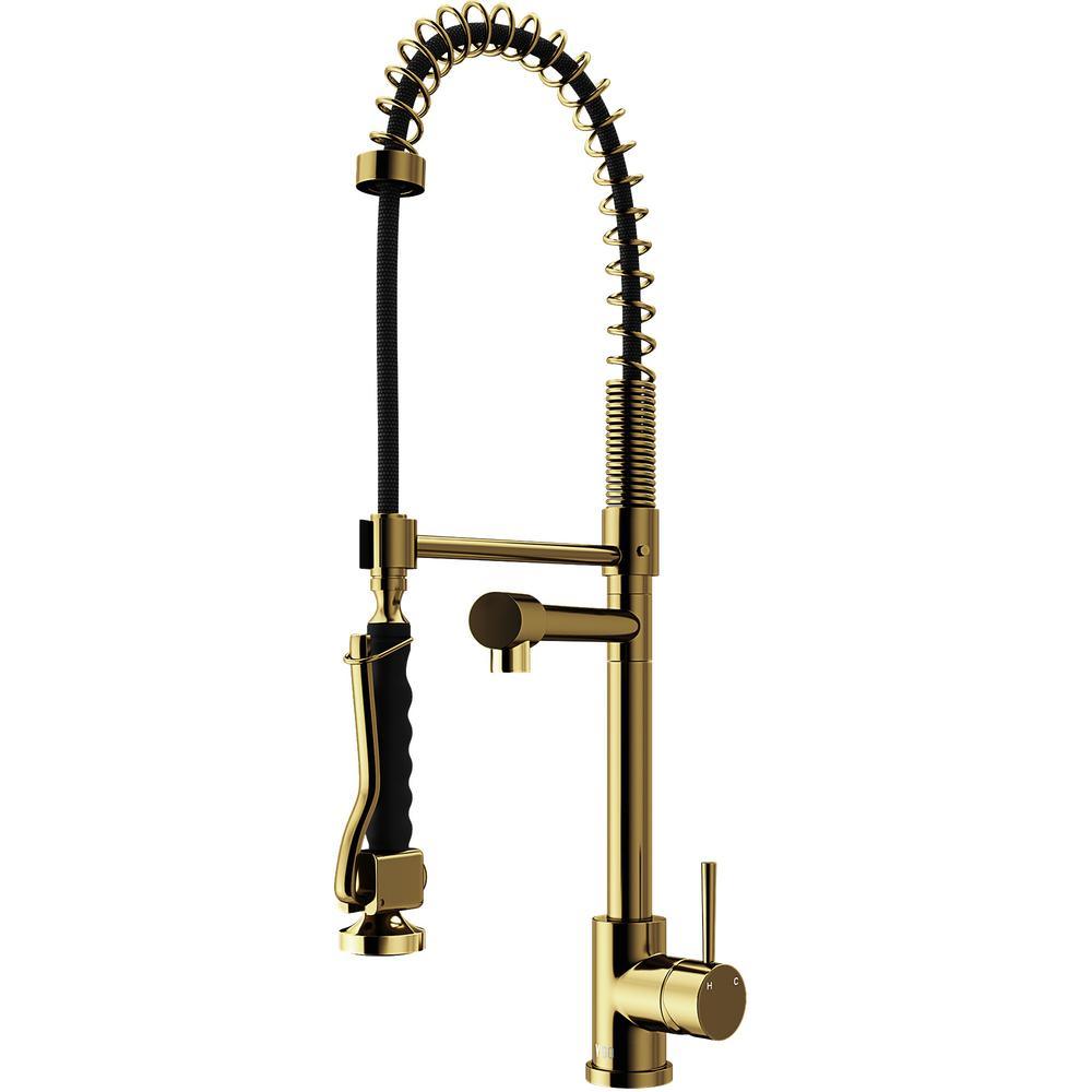 Zurich Single-Handle Pull-Down Sprayer Kitchen Faucet in Matte Black - Super Arbor