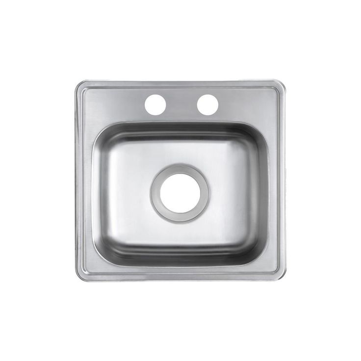 Drop-In 22-Gauge Stainless Steel 15 in. 2-Hole Single Bowl Bar Sink