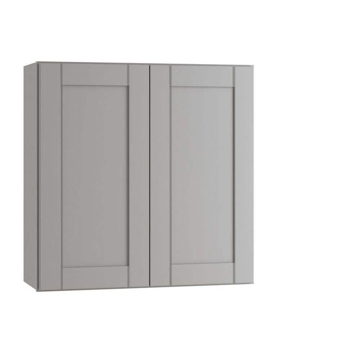 Home Decorators Collection Washington Veiled Gray Plywood Shaker Assembled Wall Kitchen Cabinet Soft Close 36 in W x 12 in D x 30 in H
