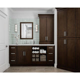 Shaker Assembled 36x34.5x24 in. Blind Base Corner Kitchen Cabinet in Java