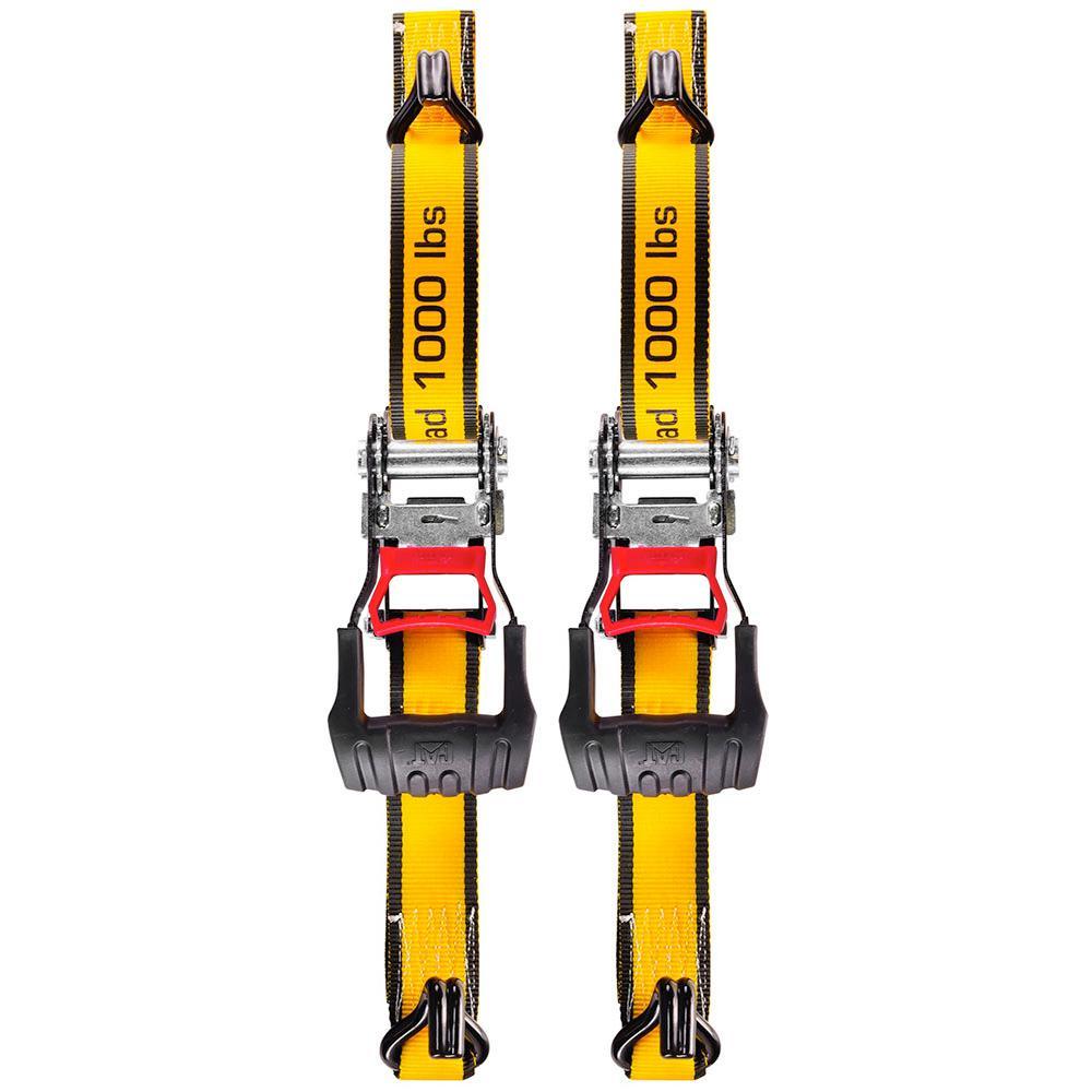 16 ft. x 1-1/2 in. 1000 lbs. Heavy-Duty Ratcheting Tie-Down Straps (2-Pack) - Super Arbor