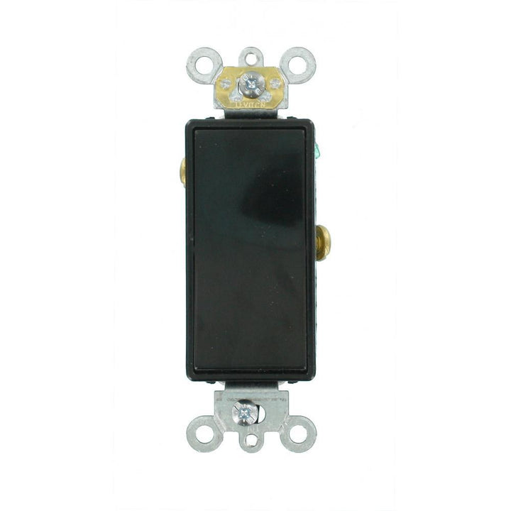 15 Amp Decora Plus Commercial Grade Single Pole Rocker Switch, Black - Super Arbor