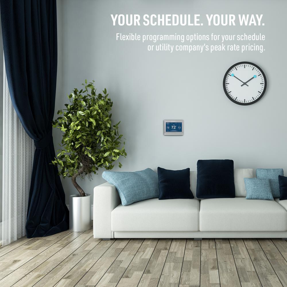 Wi-Fi Smart Color 7-Day Programmable Smart Thermostat with Color-Changing Touchscreen Display - Super Arbor