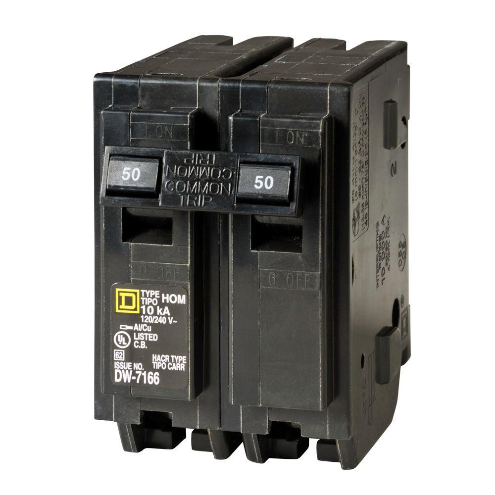 Homeline 50 Amp 2-Pole Circuit Breaker