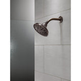 Pivotal 5-Spray 6 in. Single Wall Mount Fixed Rain H2Okinetic Shower Head in Venetian Bronze - Super Arbor