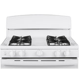 GE 30-in 4-Burner 4.8-cu ft Freestanding Gas Range (White) JGBS30DEKWW