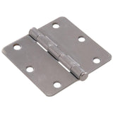 3-1/2 in. Antique Brass Residential Door Hinge with 5/8 in. Round Corner Removable Pin Full Mortise (9-Pack) - Super Arbor