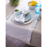 Off-White Hemstitch Cotton Table Runner