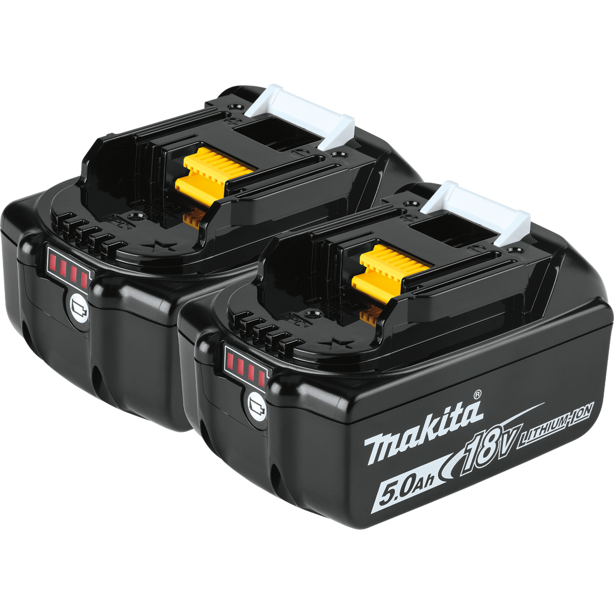 Makita 18V LXT Lithium‑Ion 5.0Ah High‑Capacity Battery Pack with LED Charge Level Indicator (2‑Pack)