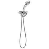 6-spray 5.5 in. Dual Shower Head and Handheld Shower Head in Chrome