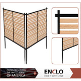 Enclo Privacy Screens Bedford 3.5 ft. x 3 ft. Cedar Vinyl Privacy Screen Panel Kit (2-Pack)